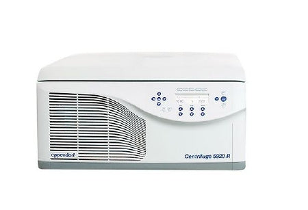 Eppendorf Model 5920R - Refrigerated Benchtop Centrifuge Package Multiple Options Fixed Angle Rotor / Swinging Bucket Rotor / Microplate Rotor Capable 100 to 13,700 RPM / 21,194xG Max RCF (Fixed Angle Rotor) - 2231000842