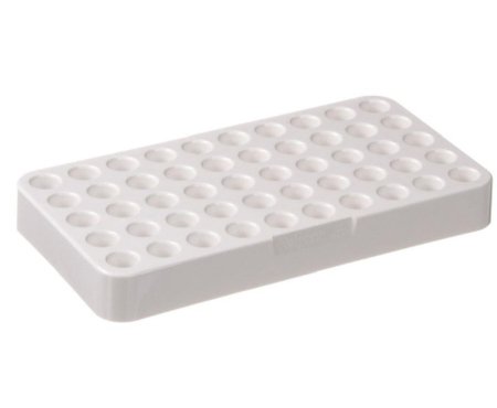 Nalgene CryoTube - 5 X 10 Array Cryogenic Vial Holder 50 Place 1.2 / 2 / 5 mL Vial Size Gray 1 X 4-1/8 X 7-7/8 Inch - 66008-783