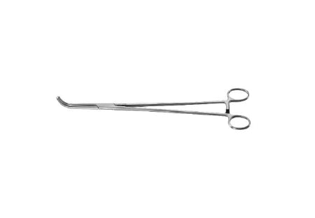 Jarit - Cardiovascular Forceps Harrington-Mixter 12 Inch Length OR Grade Stainless Steel NonSterile Ratchet Lock FInger Ring Handle 90° Angled Cross Serrated Tips with Longitudinal Serrations - 305-390