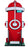 Goodtime Medical - Pediatric Scale Fire Hydrant Digital Display 440 lbs. Red, Silver Battery Oprerated - 6-5
