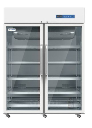 Aegis - Upright Refrigerator 50 cu.ft. 2 Swing Glass Doors Automatic Defrost - GL-RG-50M