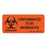 Shamrock - Preprinted Label Warning Label Florescent Red Permanent Comtaminated to be Incinerated Black Biohazard 1 X 2-1/4 Inch - SBH-73