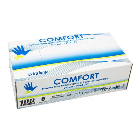Comfort - Exam Glove X-Large NonSterile Latex Standard Cuff Length White - LATPFXLG