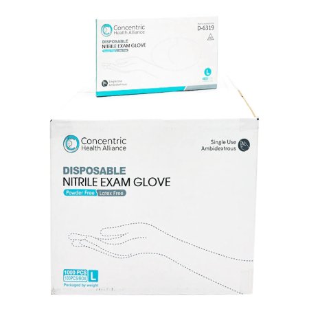 Concentric - Exam Glove Large NonSterile Nitrile Standard Cuff Length Blue - NITPFLRG