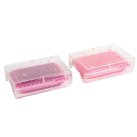 Heathrow Scientific - PCR Cooler 1-7/8 X 4-1/3 X 5-4/5 Inch Pink / Purple Polypropylene / Polycarbonate 96 Well Capacity - 120727