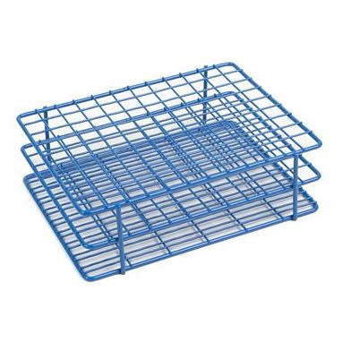 Heathrow Scientific - Wire Rack Test Tube Rack 108 Place 10 to 13 mm Tube Size Blue 2-3/5 X 6-2/5 X 8 Inch - 120759