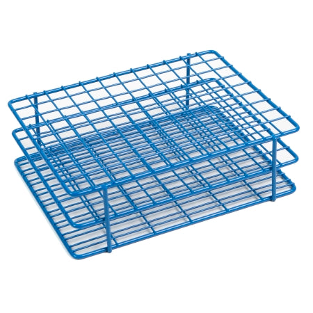 Heathrow Scientific - Wire Rack Test Tube Rack 108 Place 10 to 13 mm Tube Size Blue 2-3/5 X 6-2/5 X 8 Inch - 120759