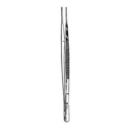 Econo - Dressing Forceps Gerald 7 Inch Length Floor Grade Stainless Steel NonSterile NonLocking Thumb Handle Straight Serrated Blunt Tip - Sklar - 21-610