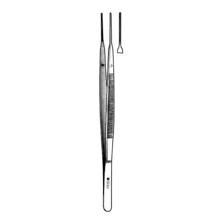 Sklar - Tissue Forceps Gerald OR Grade Stainless Steel NonSterile NonLocking Thumb Handle Straight 1.2 mm Wide Tips - 47-1197
