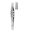 Sklar - Conjunctiva Forceps Fechtner OR Grade Stainless Steel NonSterile NonLocking Fenestrated Thumb Handle Straight Delicate Ring Tips - 66-4020