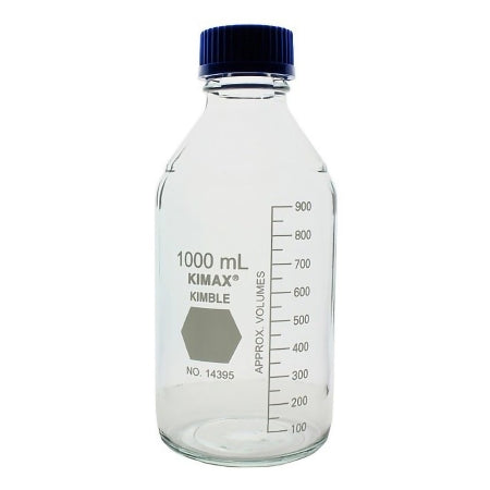 Kimble Kimax - Media Bottle Narrow Mouth Borosilicate Glass 1,000 mL - 0836-14395-1000-01