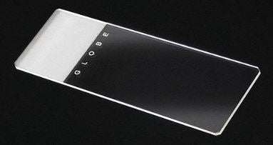Globe - Charged Microscope Slide 25 X 75 X 1 mm White Frosted End - Globe Scientific - 1354W-72