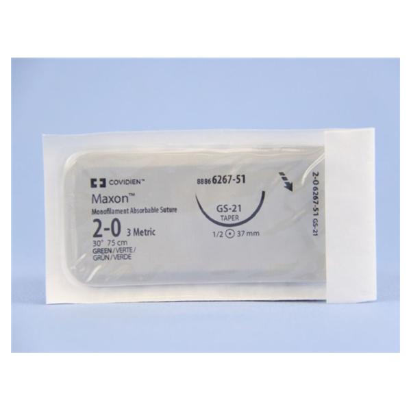 Medtronic MITG-Covidien Suture 2-0 Polyglyconate Copolymer Gs-21 Maxon Green 30" Monofilament 36/Ca - 8886626751