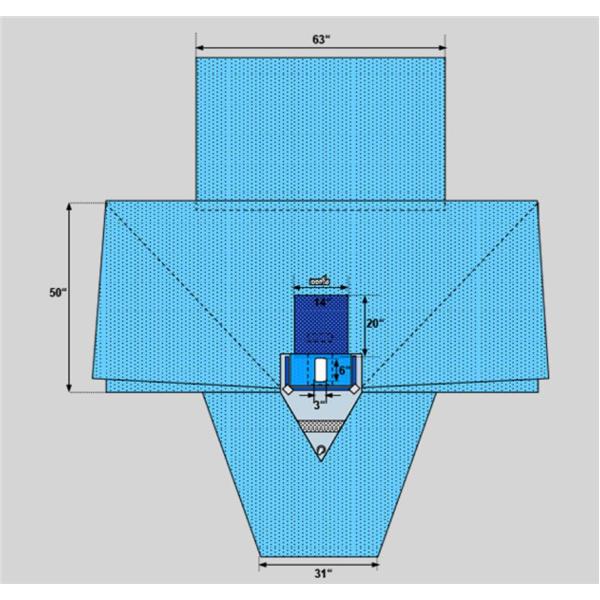 Welmed Inc Drape Gyn/Urology 3X6" Fenestrated 76X44" Sterile 24/Ca - 1222-5020