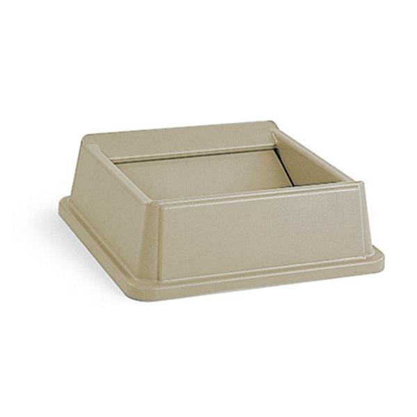 Rubbermaid Lid Can Untouchable Resin Swing Lid Beige Square 4/Package - FG266400BEIG