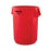 Rubbermaid Can Trash Brute Rsn 55Gal Integrated Cinches Vnt/Rnd Hndl Red Round 3/Ca - FG265500RED