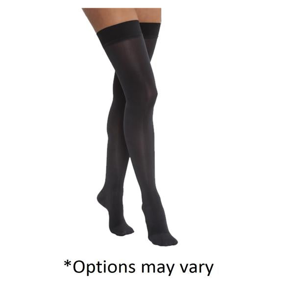 BSN Medical Stocking Compression Opaque Thigh High Open Toe Small Black 1/Pr - 115564