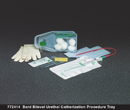 Bard Bard Bilevel Intermittent Catheter Tray Urethral 15 Fr. Without Balloon Red Rubber - 772414