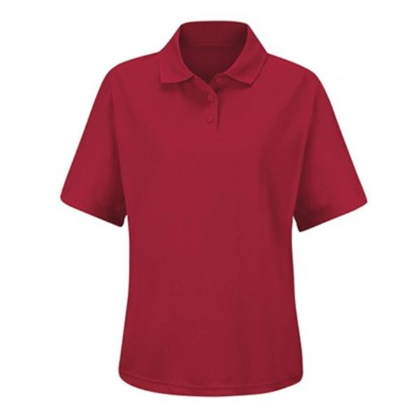 Red Kap Shirt Polo 100% Polyester Womens Red Large Ea - SK47RD-L