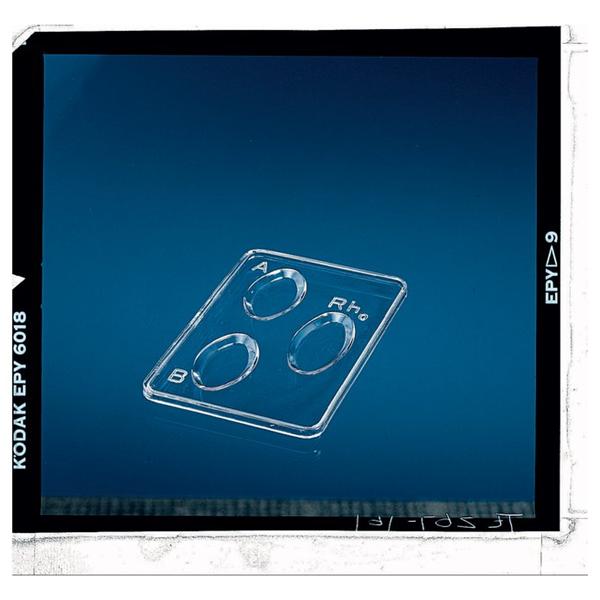 Fisher Scientific Co. Med Tek Disposo Blood Typing/ Rh Slide 3 Deep Oval Well 144/Bx - 22267161