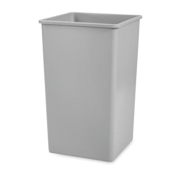 Rubbermaid Can Trash Untouchable Resin 50Gal No Lid Gray Square 4/Case - FG395900GRAY