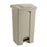 Safco Products Can Trash Plastic 23Gal Step-On Pedal Flat Lid Tan Rectangle Ea - 9923TN