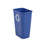 Rubbermaid Can Trash Polyethylene 41Qt No Lid Deskside/Recycling Blue Rectangle 12/Case - FG295773BLUE