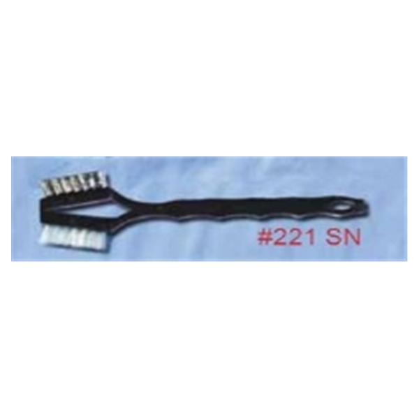 Healthmark Brush Instrument Cleaning Stainless Steel 7-3/4X1-1/2" Nyl/Ss Brstl 3/Pk - 221SN