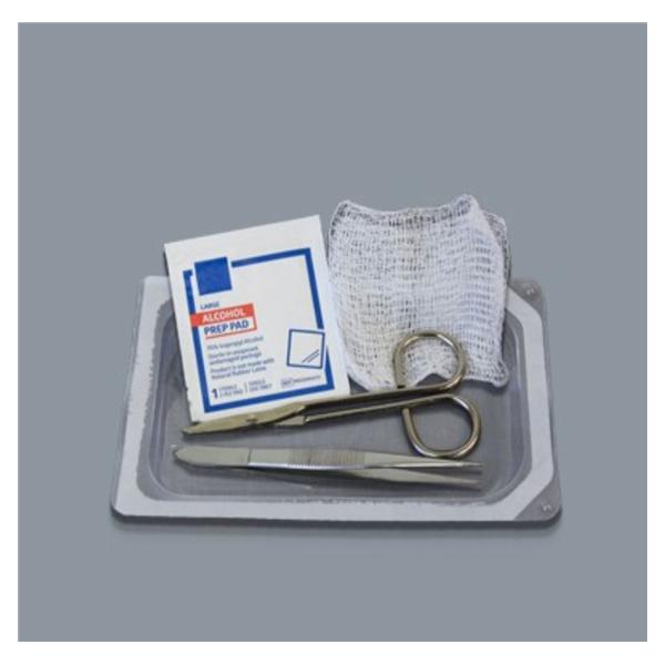 Trinity Laboratories Tray Suture Removal With Blunt Adson Forceps 4-3/4" Sterile 50/Ca - 80361