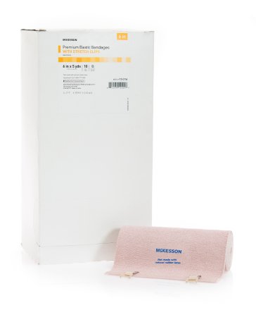 McKesson McKesson Premium Elastic Bandage 6 Inch X 5 Yard Clip Detached Closure NonSterile - 13-216