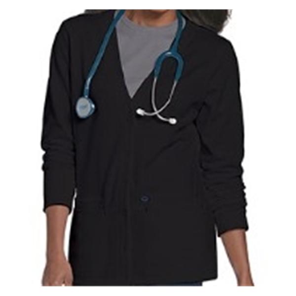 Landau Uniforms Jacket Scrub 60% Cotton / 40% Polyester Womens Black 3X Large 2 Pockets Ea - 3505-BLACK-3XL