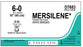 Mersilene - Suture with Needle Nonabsorbable Uncoated White Suture Braided Polyester Size 6 - 0 18 Inch Suture Double-Armed 8 mm Length 1/4 Circle Spatula Needle - 1722G