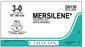 J & J Healthcare Systems Mersilene Suture with Needle Nonabsorbable Uncoated White Suture Braided Polyester Size 3-0 18 Inch Suture 1-Needle 19 mm Length 3/8 Circle Precision Point - Reverse Cutting Needle - D8130