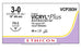 Coated Vicryl Plus - Antibacterial Suture with Needle Absorbable Coated Violet Suture Braided Polyglactin 910 with Irgacare MP Antibacterial Suture Size 3 - 0 27 Inch Suture 1-Needle 24 mm Length 3/8 Circle Reverse Cutting Needle - VCP452H