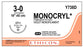 J & J Healthcare Systems Monocryl Suture with Needle Absorbable Uncoated Violet Suture Monofilament Poliglecaprone Size 3-0 18 Inch Suture 1-Needle 36 mm Length 1/2 Circle Taper Point Needle - Y738D