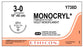 Monocryl - Suture with Needle Absorbable Uncoated Violet Suture Monofilament Poliglecaprone Size 3 - 0 18 Inch Suture 1-Needle 36 mm Length 1/2 Circle Taper Point Needle - Y738D