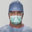 O&M Halyard Inc Halyard Surgical Mask Duckbill Tie Closure One Size Fits Most Green - 37525