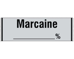 Shamrock Scientific Shamrock Pre-Printed Label Anesthesia Label MARCAINE / _____ % Gray 1/2 X 500 Inch - SA-306