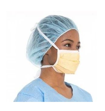 O&M Halyard Inc FluidShield Surgical Mask Pleated Tie Closure One Size Fits Most Orange - 48208