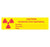 Precision Dynamics PDC Pre-Printed / Write On Label pdc Laboratory Use Caution Radioactive Material Yellow 3/4 X 3 Inch - RA-4