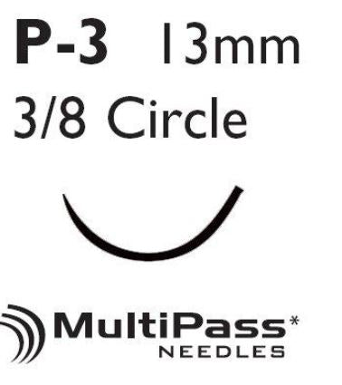 J & J Healthcare Systems Monocryl Suture with Needle Absorbable Uncoated Undyed Suture Monofilament Poliglecaprone Size 4-0 18 Inch Suture 1-Needle 13 mm Length 3/8 Circle Precision Point - Reverse Cutting Needle - Y494G