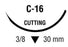 Monosof~Dermalon Suture with Needle Nonabsorbable Uncoated Black Suture Monofilament Nylon Size 2-0 30 Inch Suture 1-Needle 30 mm Length 3/8 Circle Reverse Cutting Needle