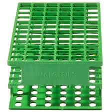 Fisher Scientific Nalgene Unwire Test Tube Rack 72 Place 13 mm Green 20 X 10.2 cm - 1480945