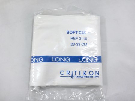 GE Healthcare Soft-Cuf Blood Pressure Cuff, 2 Tube Bladder Adult Limb Long 23 - 33 cm Fabric - 2116