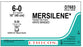 J & J Healthcare Systems Mersilene Suture with Needle Nonabsorbable Uncoated White Suture Braided Polyester Size 6-0 18 Inch Suture Double-Armed 8 mm Length 1/2 Circle Conventional Spatula Needle - D7683