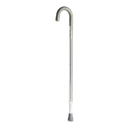 Medline Shepherd's Crook - Round Handle Cane Aluminum 30 to 39 Inch Height Chrome - G05370