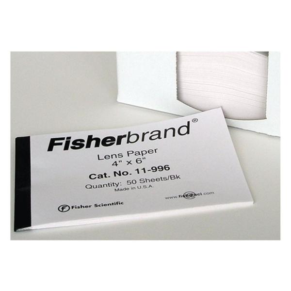 Fisher Scientific Co. Fisherbrand Lens Paper 6X8" Rectangular 100Sheets/Book 12/Pk - 11-995