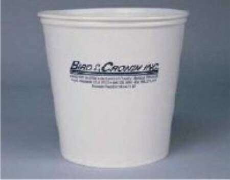 Bird & Cronin Cast Bucket 165 oz., Paper Wax Covering, Disposable, White - 8149110