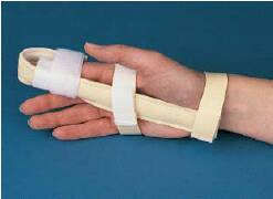 Bird & Cronin Finger Splint Wrist Strap Vinyl / Foam Left or Right Hand Tan Large - 8146304