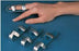 Bird & Cronin Finger Splint Baseball Style Aluminum / Foam Left or Right Hand Silver / Blue Medium - 8146331